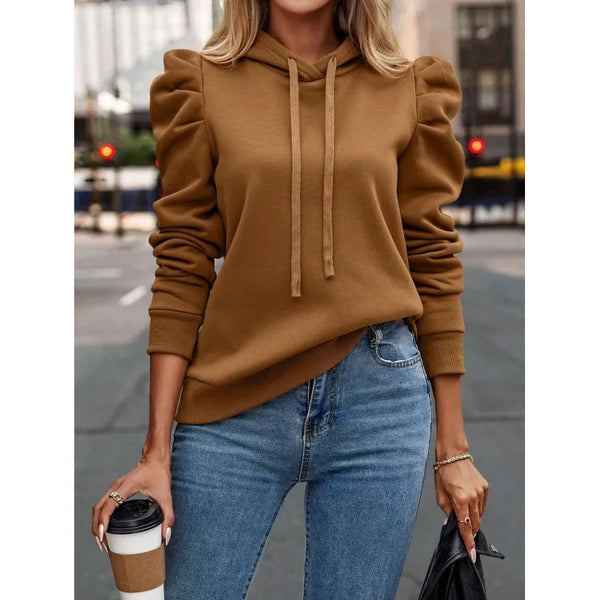 Solid Color Long-sleeved Casual Women's Top Sweater